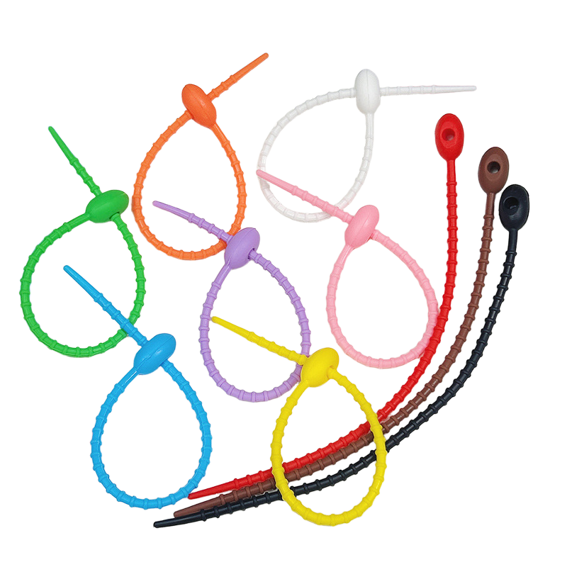 Cable Management Bag - Bolsa de silicona para lazos, Clip