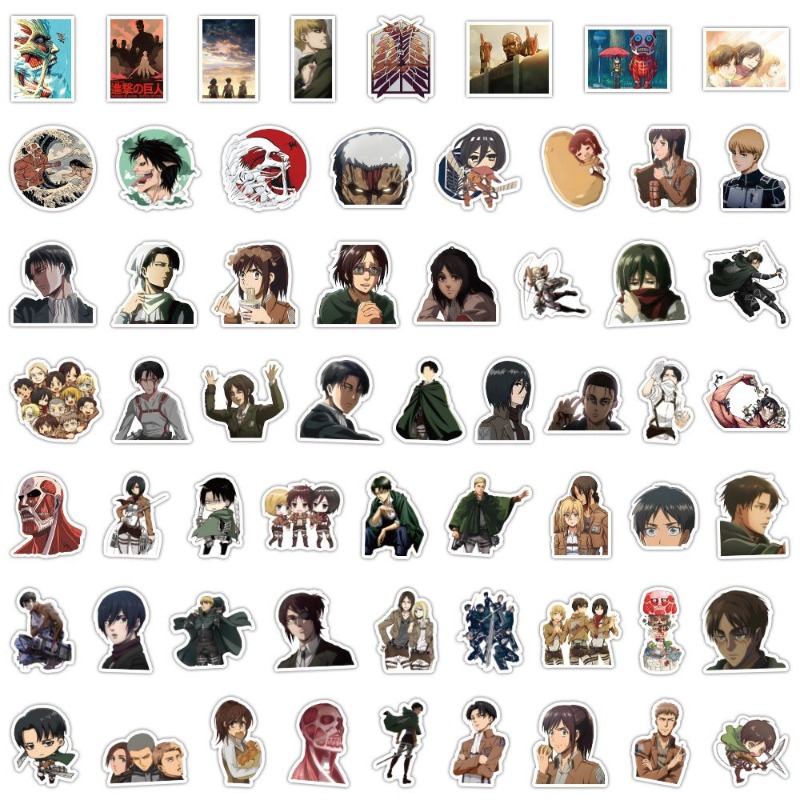 Laptop Original Accessories - 60 pegatinas de anime de Attack
