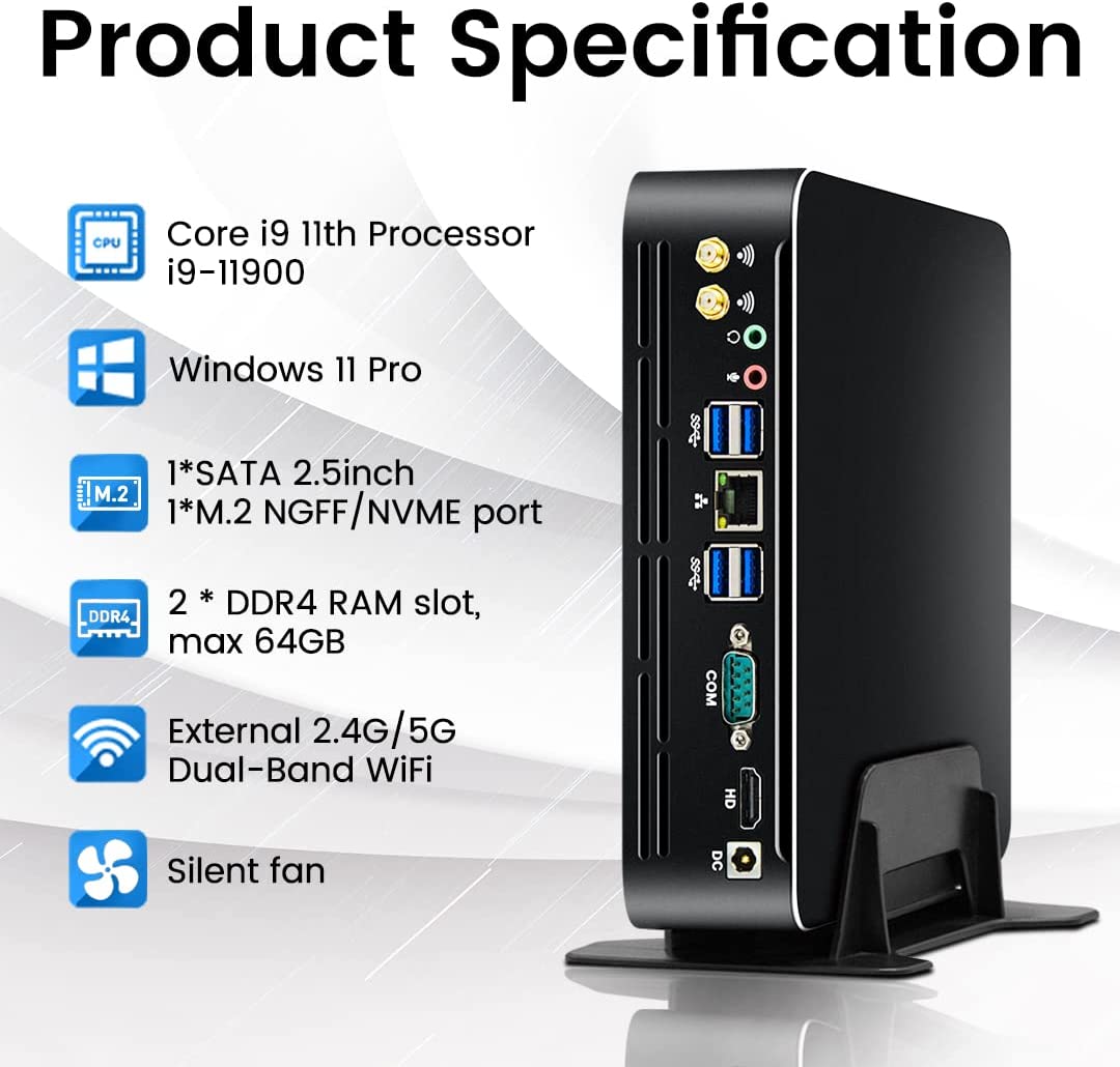 Intel Cpu Core I7 - Partaker Mini PC Intel de 11ª