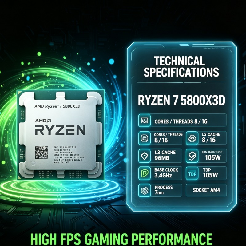 Amd Cpu Ryzen 7 - Procesador para Juegos AMD Ryzen 7