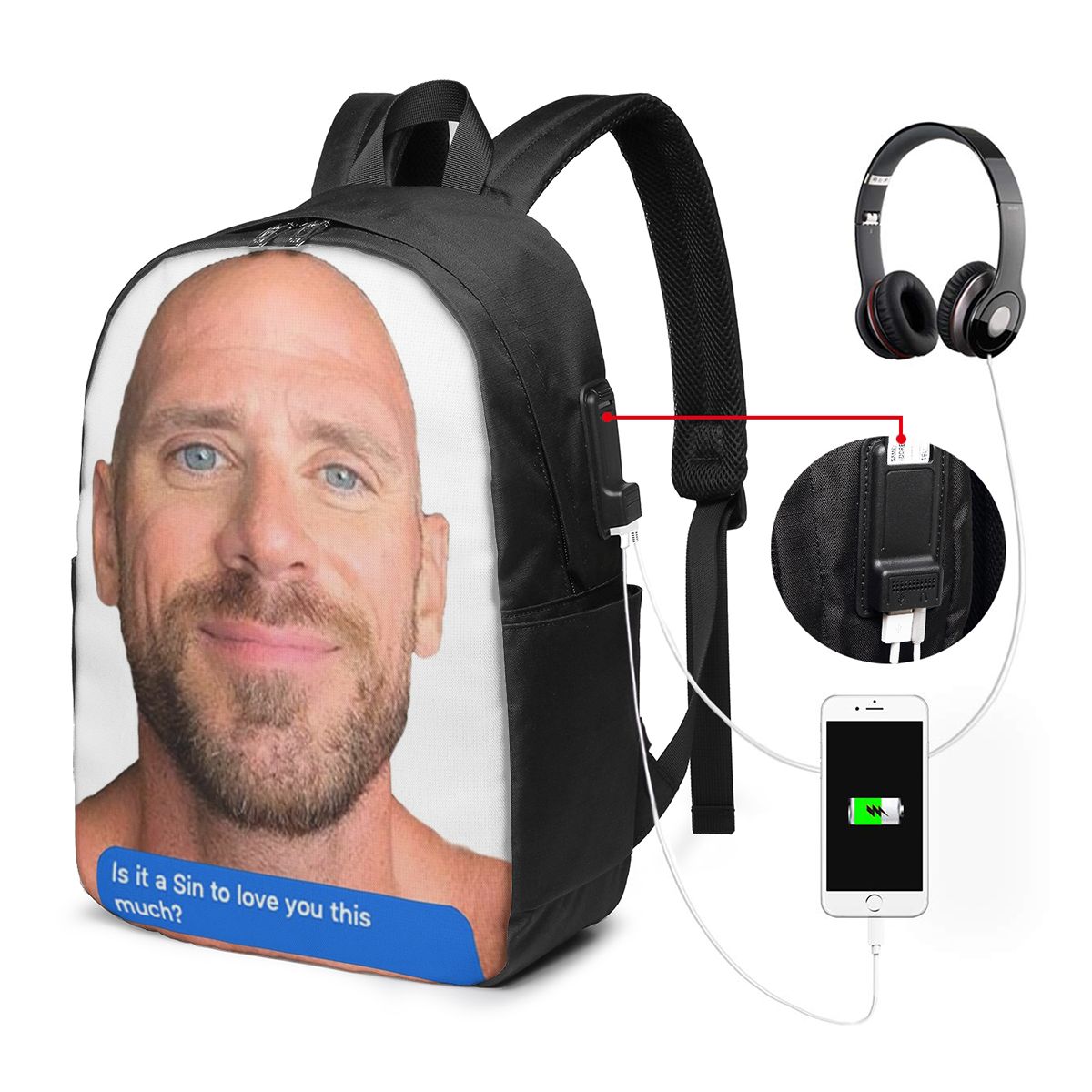 Mochila Johnny Sins Flirty Tex - Laptop Original Accessories reseña y precio