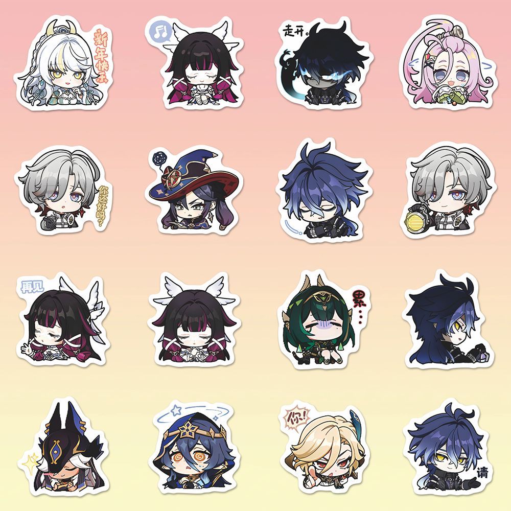 64 pegatinas de anime de Gensh - Laptop Original Accessories reseña y precio